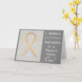 メニエール病認識度リボングリーティングカード カード (黄色い花)