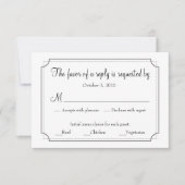 メニュエレガントー選択付きフレームレスポンスカード 出欠カード (正面)