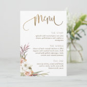 メニュエレガントー/座席表乾燥パーム葉クリーム メニュー (スタンド正面)