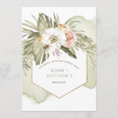 メニュエレガントー/座席表乾燥パーム葉グリーン メニュー (裏面)