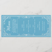 メニュエレガントー – Light Blue Butterfly Quinceanera メニュー (正面)