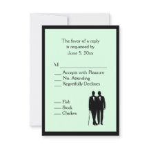 メニュシンプルー選択付き結婚GreenゲイのRRSVP