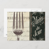 メニュフランスのーとフォーク ポストカード (正面/裏面)