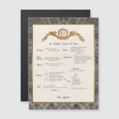 メニュフランスのー冷蔵庫デコール磁気カード (正面/裏面)