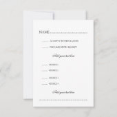 メニューとの結婚式RSVPはターコイズをつけます 出欠カード (正面)