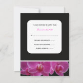 メニューなしの5 x 7招待状へのＲＳＶＰ 出欠カード (裏面)