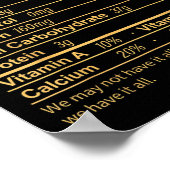 メニューのすべての項目の栄養成分情報 感謝祭 ポスター (角)