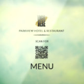 メニューのスキャンQRコードビジネスロゴウィンドウの固定 ウィンドウサイン (シート3)