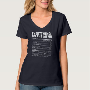 メニューの全ての栄養の事実感謝罪 Tシャツ