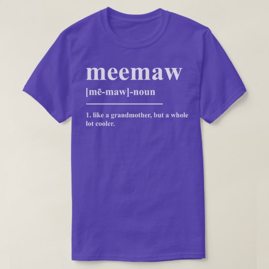 メニューの定義 Tシャツ (デザイン正面)