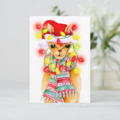 メニューの選択の食事オプション可愛いwhimsyラマ エンクロージャーカード (スタンド正面)