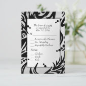 メニューへの参加申し込み付きの抽象的なシルバートライバル 出欠カード (スタンド正面)