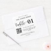 メニューをスキャンし、それを愛し、スナップ、共有It QRコード スクエアシール (封筒)