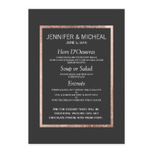 メニューを結婚するシックなのどのばら色の金ゴールド