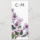 メニューを結婚する薄紫の枝 メニュー (裏面)