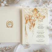 メニューアールヌーボー結婚ズディナーbyミュシャ 招待状