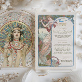 メニューアールヌーボー結婚ズディナーbyミュシャ 招待状