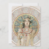 メニューアールヌーボー結婚ズディナーbyミュシャ 招待状 (裏面)