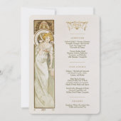 メニューアールヌーボー結婚ズディナーbyミュシャ 招待状 (正面)