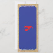 メニューウェディングレセプションクロウフィッシュ煮沸ロブスタービーチ 招待状 (裏面)