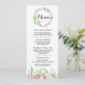 メニューウェディングレセプションサボテンフィエスタメキシコメニュー 招待状 (スタンド正面)