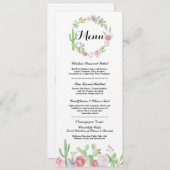 メニューウェディングレセプションサボテンフィエスタメキシコメニュー 招待状 (正面/裏面)