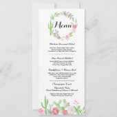 メニューウェディングレセプションサボテンフィエスタメキシコメニュー 招待状 (正面)