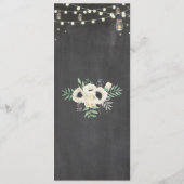 メニューウェディングレセプションホタル瓶チョークカード メニュー (裏面)