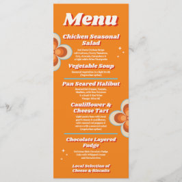 メニューウェディングレセプションレトロヴィンテージ1970s メニュー