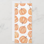 メニューウェディングレセプション素朴カボチャ秋カード 招待状 (裏面)