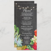 メニューウェディングレセプション素朴チョークアロハカード 招待状 (正面/裏面)