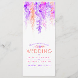 メニューオレンジ色のカスケードフローラアートの水色 メニュー