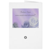 メニューカードを結婚している銀製のバラ (裏面)