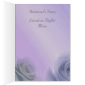 メニューカードを結婚している銀製のバラ (内側 (右))