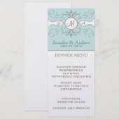 メニューカードを結婚するヴィンテージ メニュー (正面/裏面)