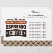 メニューカードコーヒーハウス (正面/裏面)