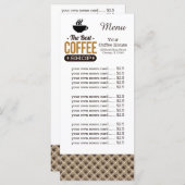 メニューカードコーヒーハウス メニュー (正面/裏面)