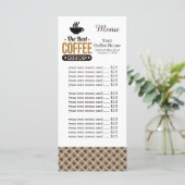 メニューカードコーヒーハウス メニュー (スタンド正面)