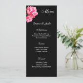 メニューカードピンクローズ メニュー (スタンド正面)