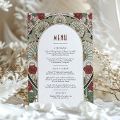 メニューカードブルゴーニュアールヌーボーミュシャ 招待状