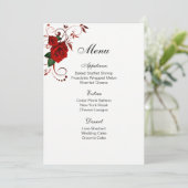 メニューカードレッドローズ メニュー (スタンド正面)