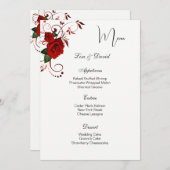 メニューカードレッドローズ メニュー (正面/裏面)