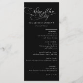 メニューカード |のリハ結婚ーサルディナーメニュー メニュー (正面)