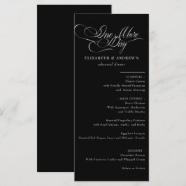 メニューカード |のリハ結婚ーサルディナーメニュー メニュー