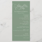 メニューカード |のリハ結婚ーサルディナーメニュー メニュー (正面)