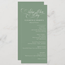 メニューカード |のリハ結婚ーサルディナーメニュー メニュー