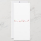 メニューカード、結婚のメニュー、ディナーメニューカード 招待状 (裏面)
