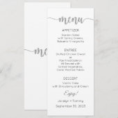 メニューカ結婚ード、メニュー、ディナー、ランチ メニュー (正面/裏面)