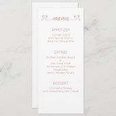 メニューカ結婚ード、メニュー、ディナー、ランチ メニュー (正面/裏面)