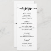 メニューカ結婚ード、メニュー、ディナー、ランチ メニュー (正面/裏面)